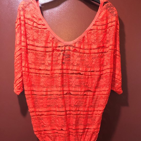 NWOT Lace Swim suit cover up top - Picture 7 of 12